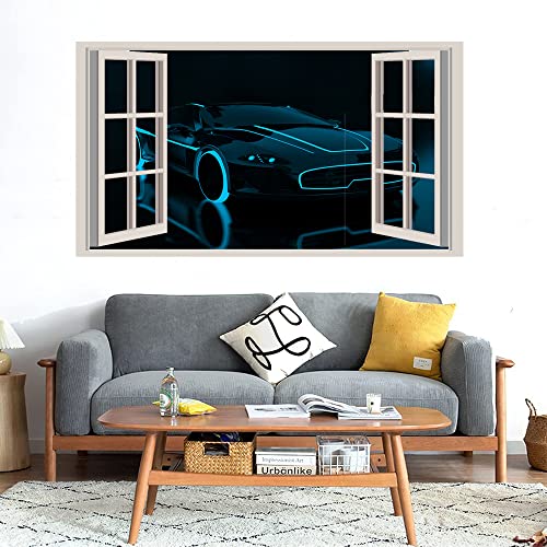 GADGETS WRAP Printed Wall Decal Sticker Fake Window Style Decal (90cm x 50cm) - Maximilian Kraft troncar 35mm lightblue