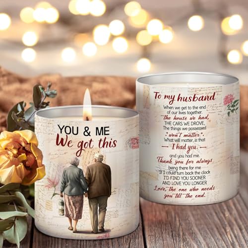 50th Anniversary Romantic Gifts for Him - I Love You Birthday Christmas Day Gifts for Husband from Wife, Wedding Gifts for Couples 2023, Lavender Candle 10oz