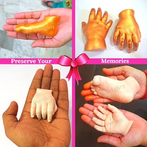 Ubrighty 3D Casting Kit for Baby, Hand Print and Foot Print, Printing kit, Molding Clay, Moulding Powder for Hand and Foot Casting, (Baby Casting KIT)