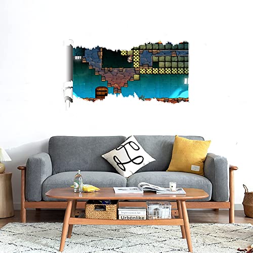 GADGETS WRAP Printed Wall Decal Sticker Scratched Paper Style Wall Decal (90cm x 50cm) - Wonder boy The Dragon's Trap (2)