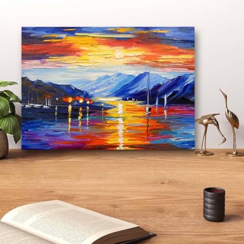 GADGETS WRAP Canvas Gallery Wrap Framed for Home Office Studio Living Room Decoration (14x11inch) - Olha Darchuk