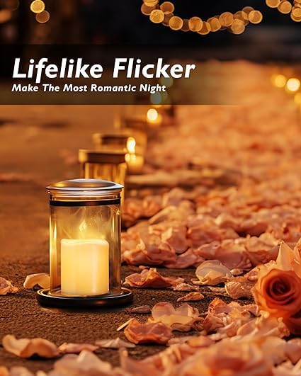 24 Pack, Votive Candle : Novelty Place [Longest Lasting] Battery Operated Flickering Flameless LED Votive Candles (Pack of 24)