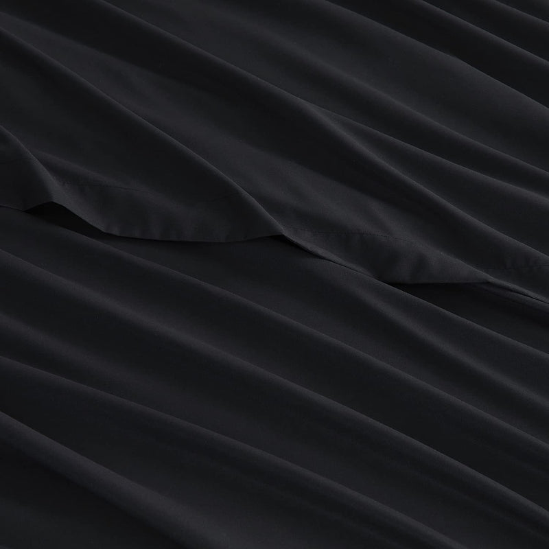 California King , Black : Bed Sheet Bedding Set, 100% Soft Brushed Microfiber with Deep Pocket Fitted Sheet - CAL KING - BLACK - 1800 Luxury Bedding Collection, Hypoallergenic & Wrinkle Free Bedroom Linen Set