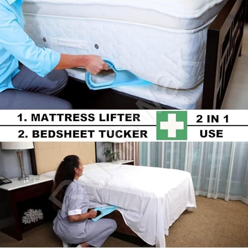 HOUSE OF HUB Plastic Mattress Lifter Tool 2 in 1 Bed Sheet Tucker Mattress Lifter Stand Helps Lift and Hold Wedge Elevator (Pack of 1)