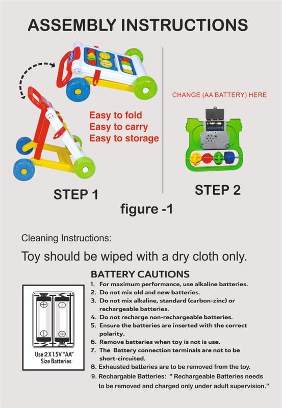 Goyal's My First Step Baby Activity Walker, 6 Months -1.5 Year (Red) - Suitable for Kids Height Upto 32 Inches / 80 Cms