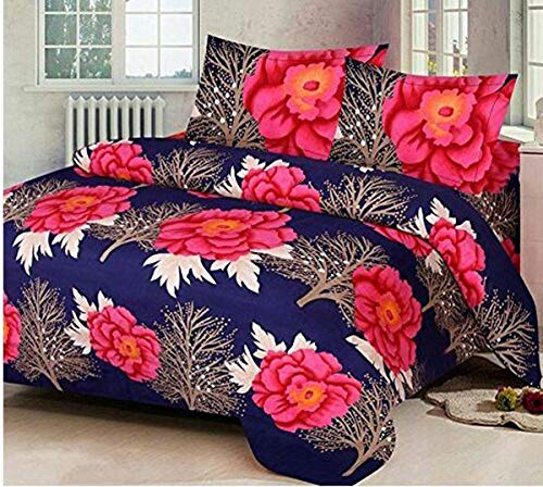 Queen Size 3D Printed BEDSHEET(90 * 90) with Pillow Cover(18 * 28)