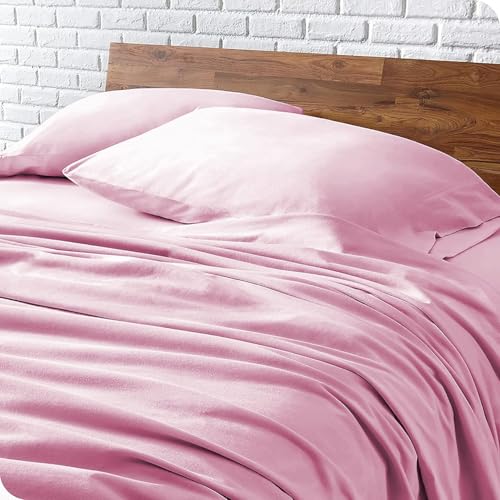 YRM Bedding's Pink 400-TC Top Selling Egyptian Cotton Hotel Quality Bedsheet with 2-Pillow Covers Double Bed