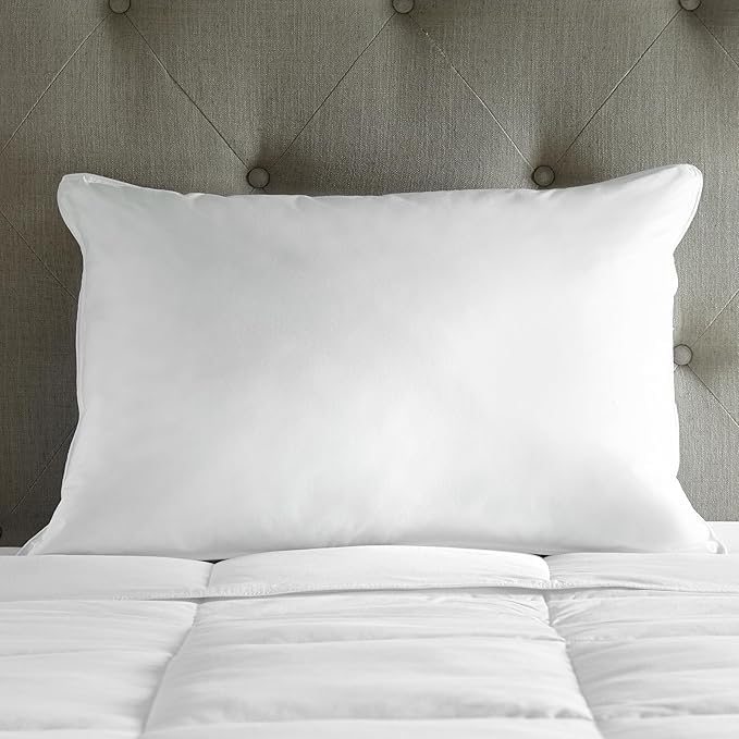 Jewear 50% Goose Down 50% Feather Luxury Cotton White Pillow Set of 1 Piece (20" X 36")