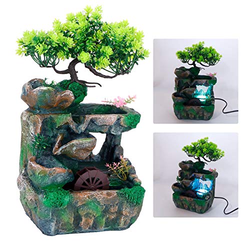 Waterfall Feature, Relaxation Tabletop Fountain, Waterfall Rockery for Home Office