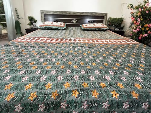 Floral Double Bed Cotton Dohar, Multicolour