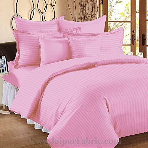 Soniasaa® Prime Collection 345 TC Satin Stripe Fabric Double Sized(90x90) Inch 1 Bedsheet with 2 Pillow Covers - Double Bedsheet for Double Bed for Hotel, Hospital and Home Use