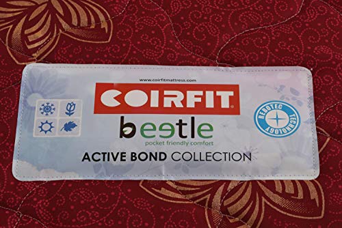 Coirfit Beetle with 36 Years of Trust 4-inch Queen Size Rebonded Foam Mattress with EPE Foam Core (78x60x4)