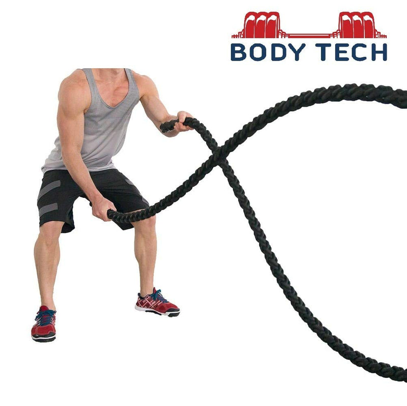 Body Tech Fitness Battle Rope 9 Meters - Polydac Battle Rope Exercise Fitness Training .BATTLEROPE3