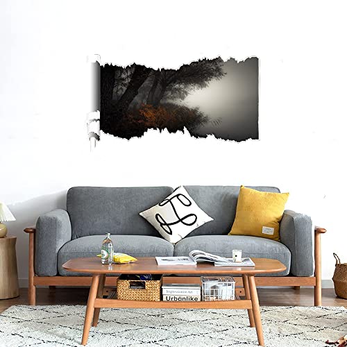 GADGETS WRAP Printed Wall Decal Sticker Scratched Paper Style Wall Decal (90cm x 50cm) - Thick Fog