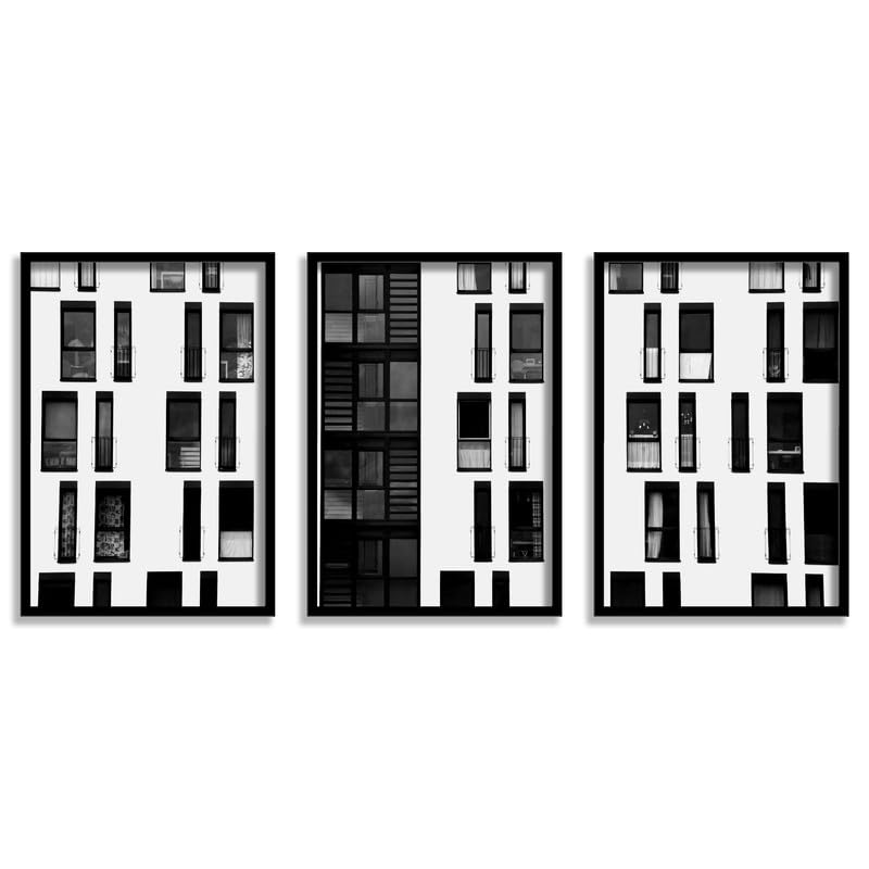 SAF paintings Set of 3 Abstract Wall Painting for Home Decoration SA-BLACKCF33606