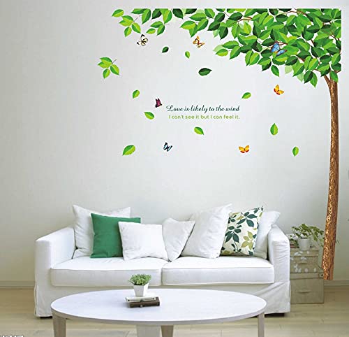 Kotia Home Decor Wall Sticker for Living Room Green Tree Wall Sticker