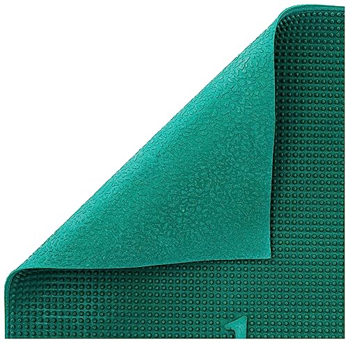 Amazon Brand - Solimo Antislip Rubber Rectangular Welcome Door Mat for Home & Office, Traps Dirt (Green, 38 X 58 Cm)