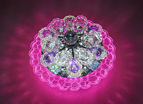 swanart 10 Watts Chandelier & Wall Light Multicolour, Round(Corded Electric, Crystal) (‎Design 1)