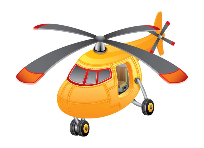 Sahaj Decor Landing Helicopter Sticker | Wall Sticker for Living Room -Bedroom - Office - Home Hall Decorative Stickers