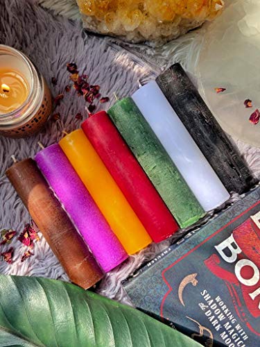 Wax Thick Colour Wiccan Spell Candle - Set of 7