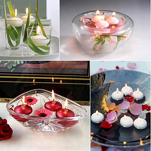 SAZ DEKOR 30Pcs Unscented Floating Candles Tealight Candles for Weddings Christmas