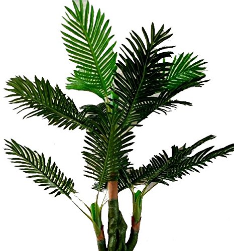 Sofix Big Natural Palm Tree Green Artificial Plant Areca Tree - 4.6Feet