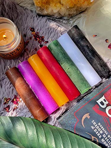 Wax Thick Colour Wiccan Spell Candle - Set of 7