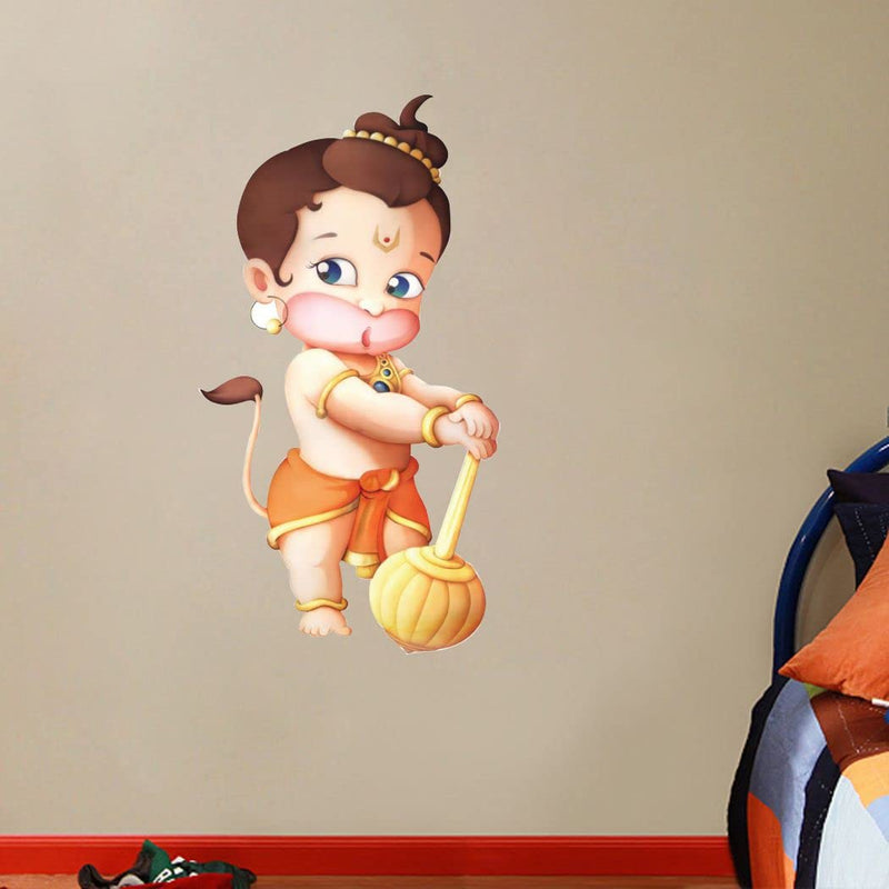 Art's Cafe Shree Bal Hanuman Design Wall Sticker Size - (30 * 56) cm