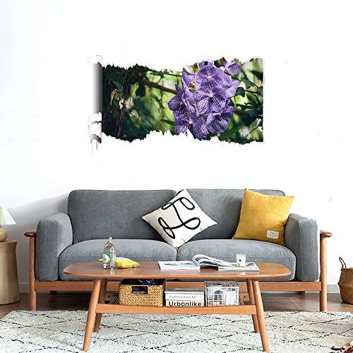 GADGETS WRAP Printed Wall Decal Sticker Scratched Paper Style Wall Decal (90cm x 50cm) - Vanda Orchid Flower