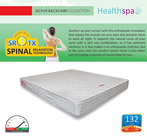 Coir FIT Health Spa with SrtX��Technology 6-inch Double Size Latexo HR Foam Mattress (Off-White, 72x48x6)