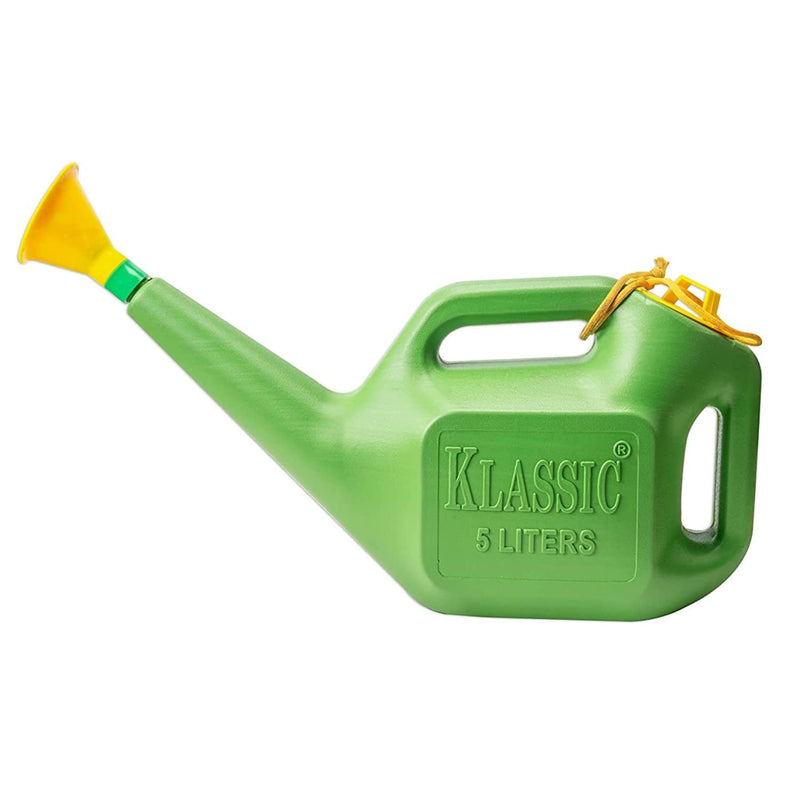 Klassic Watering Can (5L) | Plastic Green Water Can With Sprayer for Plants/Garden | Indoor Outdoor Watering Shower Can | Sprinkler for Plants | Watering Hand Bottles for Garden | Water Spray Can