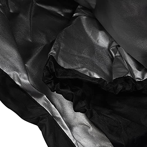 TeamSky 68.1 x 48.0in Outdoor Fountain Cover, Waterproof Fountain Cover 210D Silver Coated Oxford Cloth Waterproof Statue Protective Cover with Locking Drawstring for Outdoor Patio(黑色)