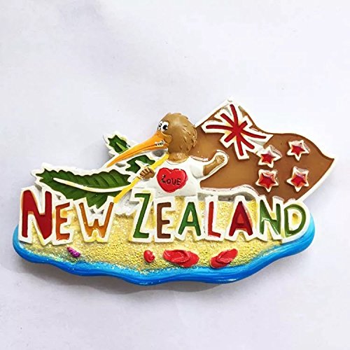 Wowobjects® Bird Kiwi Zealand 3D Strong Fridge Magnet Souvenir Tourist Gift Chinese Magnet Hand Made Craft Creative and Kitchen Decoration Magnetic Sticker