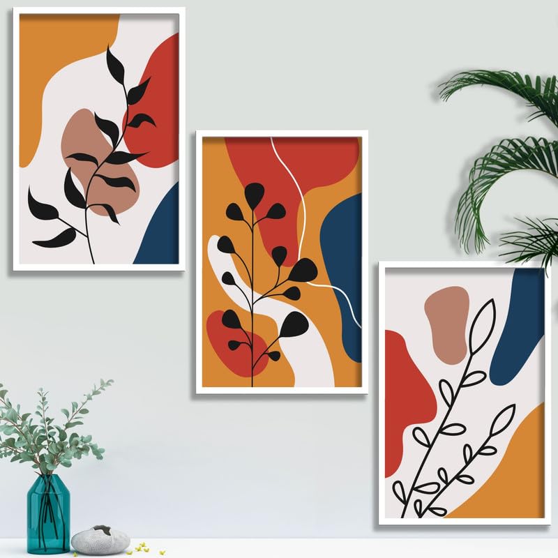 SAF paintings Set of 3 Modern Boho Art Wall Painting For Home And Office ol-COMBO-2118-K3