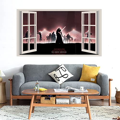 GADGETS WRAP Printed Wall Decal Sticker Fake Window Style Decal (90cm x 50cm) - Red Force