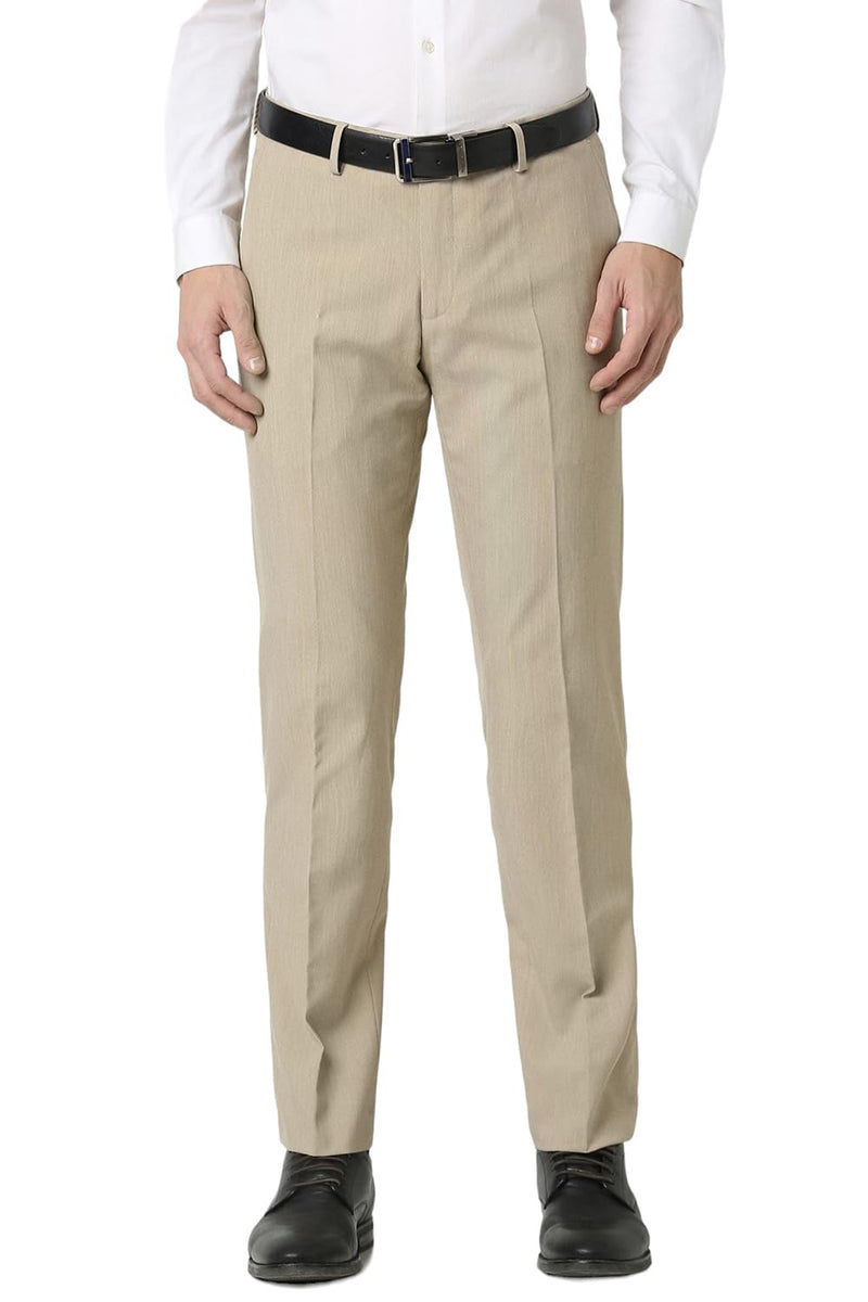 Peter England Men's Slim Pants (PETFWNSPA48292_Khaki