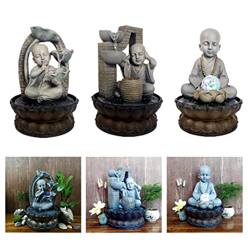 CALANDIS Buddha Fountain Silent Sounds Fountains Accessories Statues for Office Keep Silent