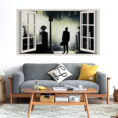 GADGETS WRAP Printed Wall Decal Sticker Fake Window Style Decal (90cm x 50cm) - horro House