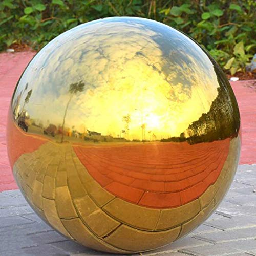 ATORSE® 304 Stainless Hollow Ball Seamless Mirror Ball Sphere Home Garden Gold 200Mm