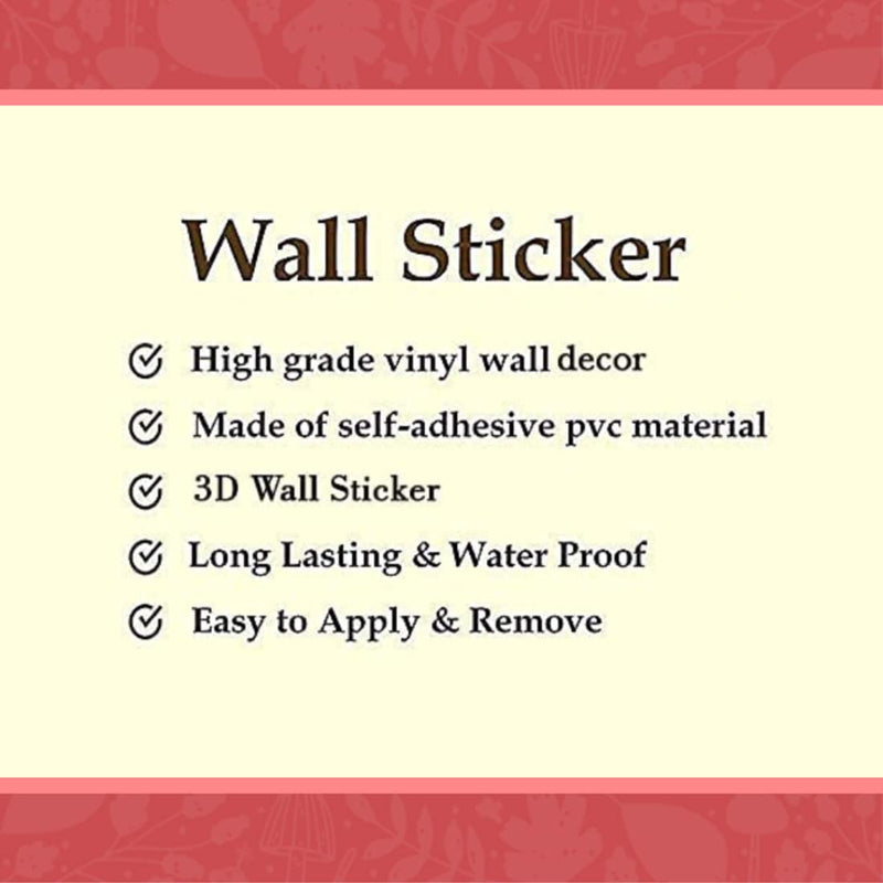 Suswagatam Self Adhesive VinylWaterproof Decorative Wall Stickers for Hall, Bedroom, Kitchen and Furniture