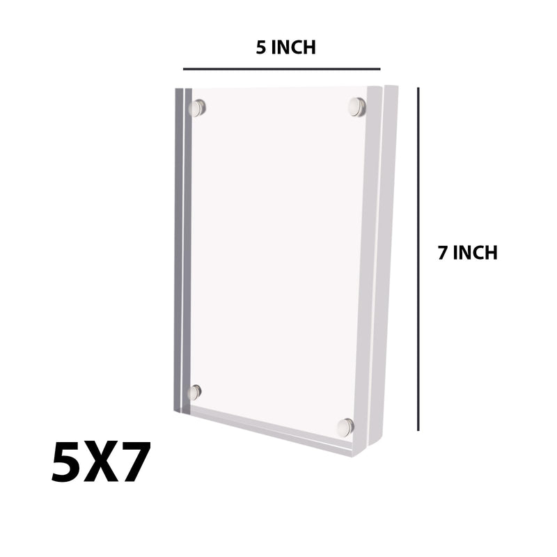 ACRY Acrylic table top magnetic photo frame|5x7mag-10m-1