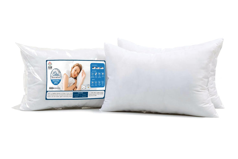 STATUS Ultra Soft Fiber Filled Fibre Premium Pillow for Home & Hotel Use (16X24, Fiber; White, Pack of 2)