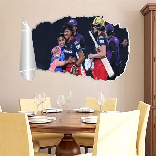 GADGETS WRAP Printed Wall Decal Sticker Scratched Paper Style Wall Decal (90cm x 50cm) - Women IPL 2024 Cricket World Cup 113