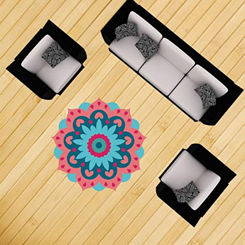 Diwali Special - Colourful Decorative Rangoli Sticker Size- 30 cm x 30 cm Set of 2 (AS142)