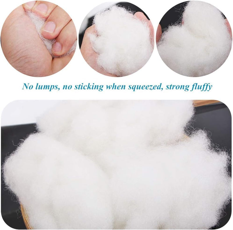 Perfect Sleeper Premium 1kg Polyester Fiber Filler: Cloud-Like Softness for Pillows, Soft Toys, and Crochet Projects - Ideal Synthetic Alternative to Cotton with Durable Resilienc