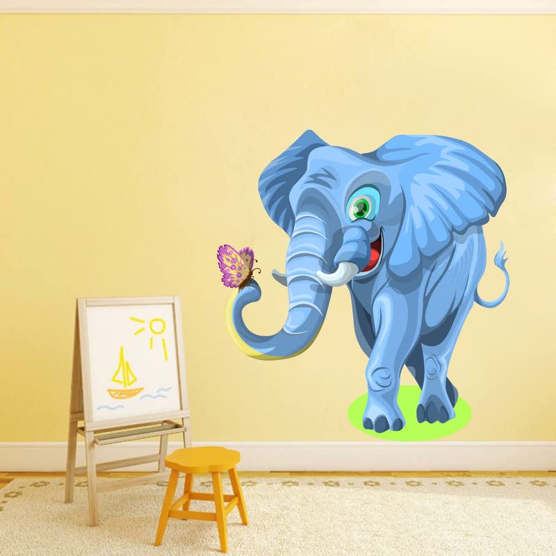 Elephant Wall Sticker for Kids Room Home Decor 65 Cm X 50 CM