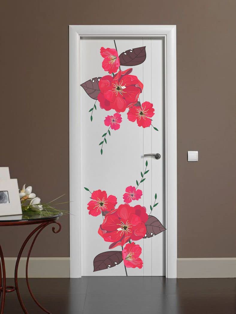 Delight Art Flower Combo Design Fridge Sticker Size - ( 29*42 ) cm Model id - ( DAMC00928L )