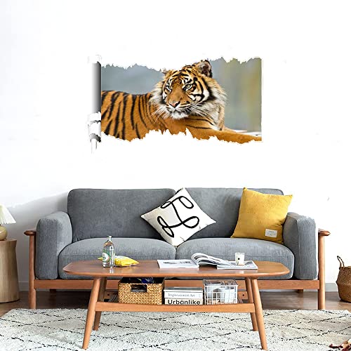 GADGETS WRAP Printed Wall Decal Sticker Scratched Paper Style Wall Decal (90cm x 50cm) - Sumatran Tiger