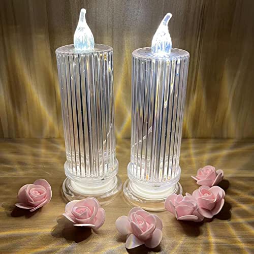 SAZ DEKOR LED Electronic Candle Flameless Romantic Creative for Christmas 6.3cmx18.3cm