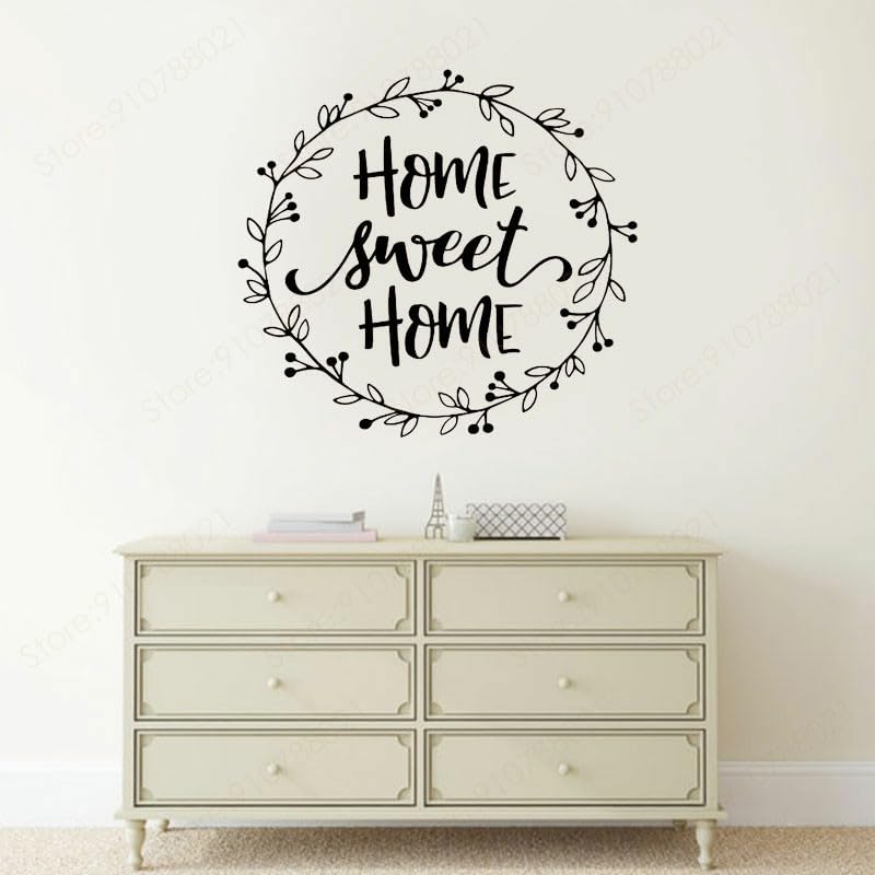 GADGETS WRAP Vinyl Home Sweet Home Quotes Wall Sticker Vinyl Decoration Black